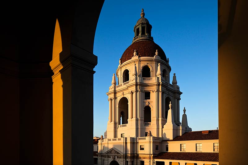 City Hall Framed in Archway, Pasadena, California