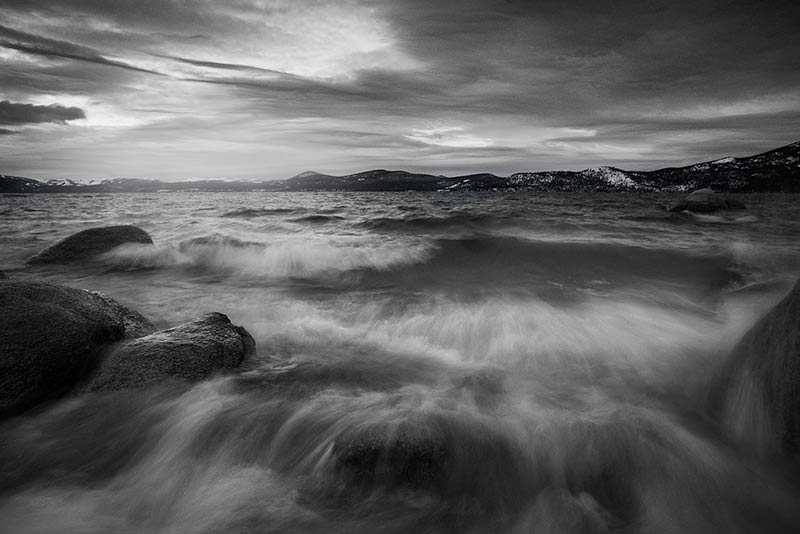 Lake Tahoe Winter Black and White Photos