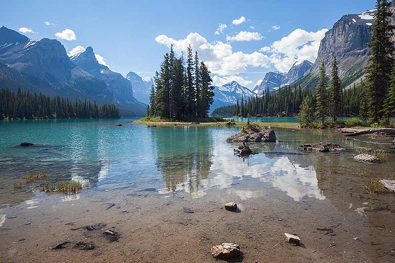 Spirit Island at Maligne Lake, Jasper National Park, Alberta, Canada