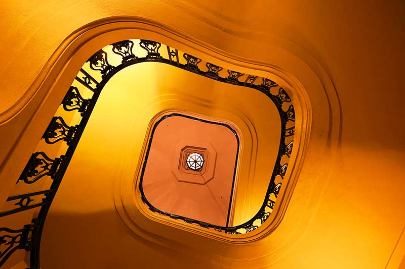 Semi-Spiral Staircase at City Hall, Pasadena, California