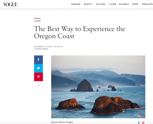 Vogue - Oregon Coast Photo